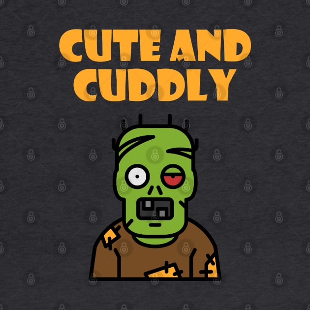 Cute and Cuddly Creepy Green Monster Dark Color by depravitee